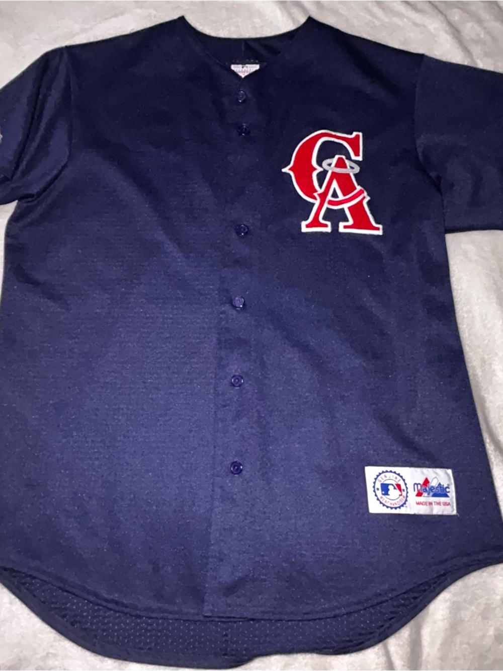 Vintage California Angels Majestic Baseball Jersey, Size Large
